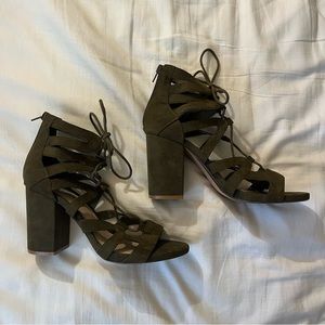 Steve Madden Olive Green Strappy Heels